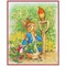 Peter Rabbit Digs in Garden inspired by Beatrix Potter Counted Cross Stitch Pattern